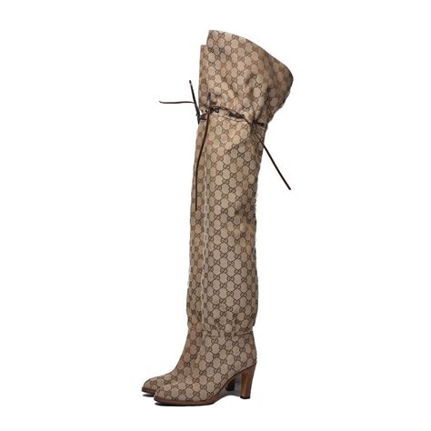 gucci boots women overtheknee boot|Gucci monogram thigh high boots.